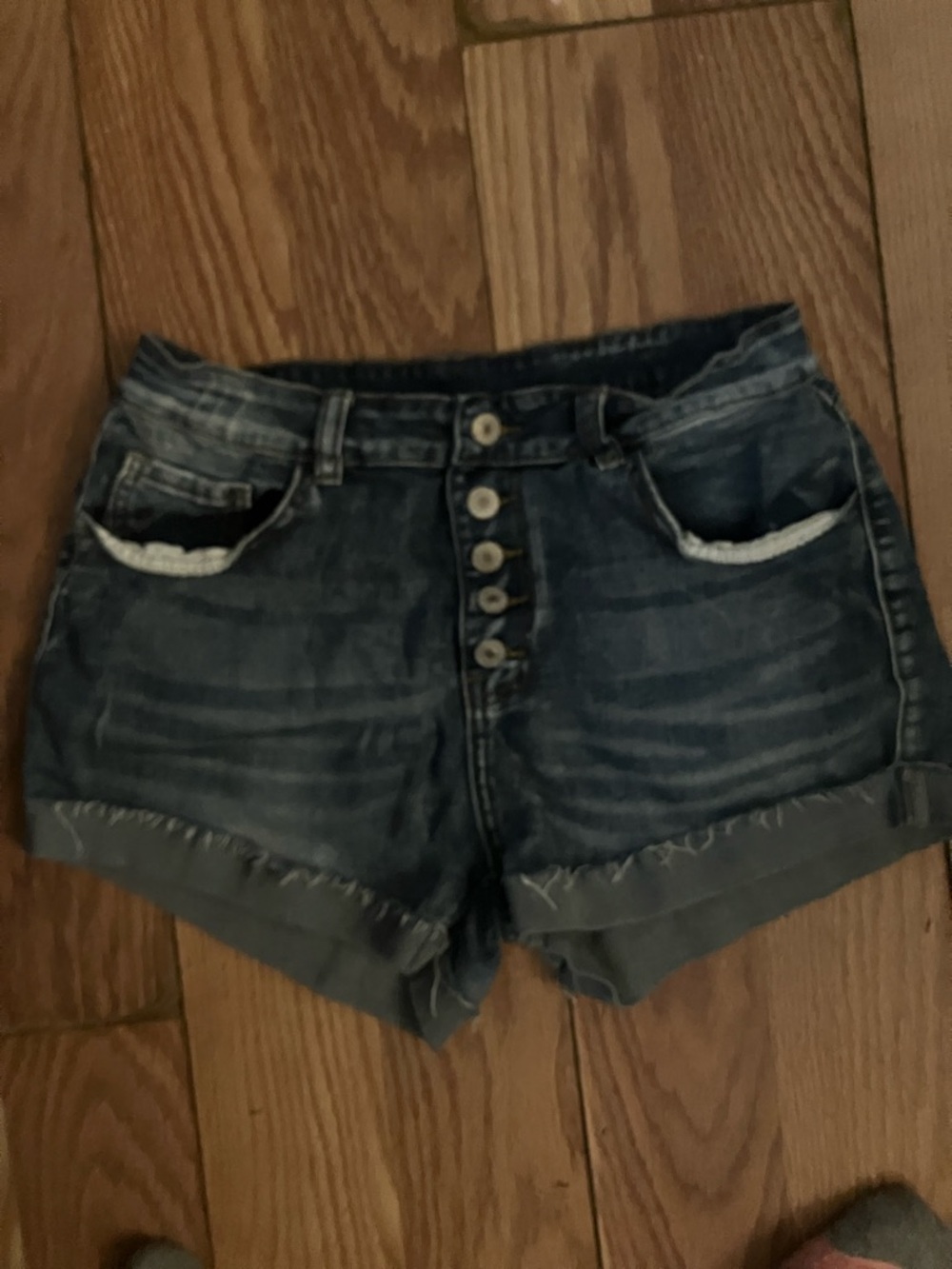 High-Rise Dark Blue Women’s Denim Shorts